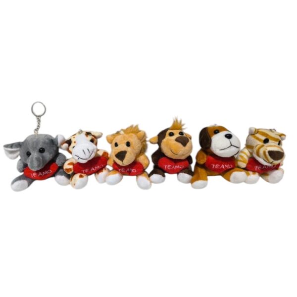 FE306-5 - LLAVERO ANIMALES CON CORAZON X 12